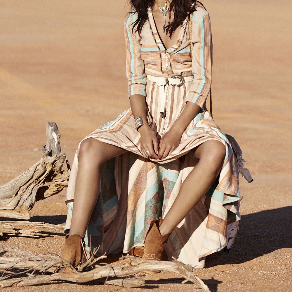 🦄 Spell Peyote Dress in Tan